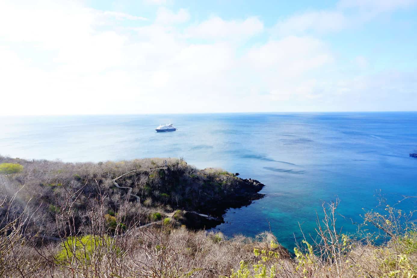 Ausblick beim Wandern auf Galapagos